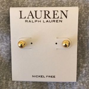 Lauren by Ralph Lauren gold ball earrings